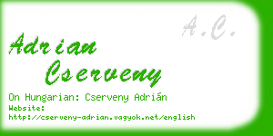 adrian cserveny business card